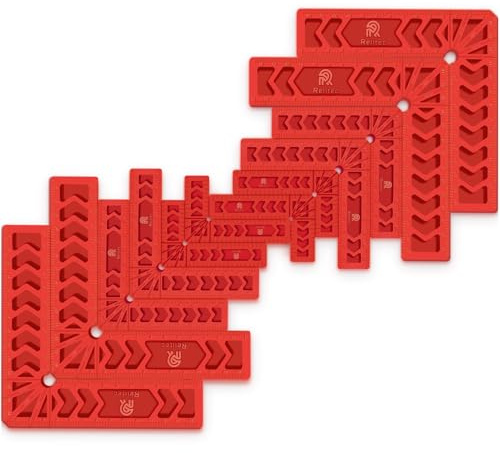 Relitec R 90 Degree Positioning Squares, Clamping Square, Right Angle Clamp Corner Clamp Woodworking Tools for Wood Cabinets, Carpenter Tool for Photo Frames Box Drawer, Set of 12（3 4 6)