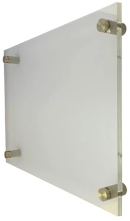 DIN A4 Doppelglasschild aus Acryl – transparentes Türschild/Büroschild für Praxis, Büro & Kanzlei – modernes Firmenschild mit 2 Acrylplatten