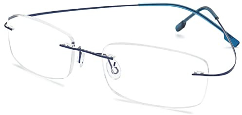 KOOSUFA Randlose Lesebrille Herren Damen Ohne Scharnier – Ultra Leichte Legierung Lesebrillen, Flexibel & Komfortabel, Lesehilfe (+1.0 bis +4.0)