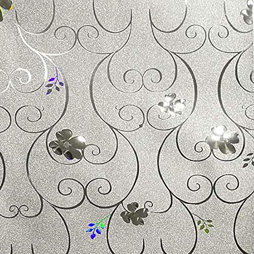 Dundee Deco AZ-G025 Damast-Glitzer-Tapete, selbstklebend, entfernbar, Rolle, 5,5 m x 45,7 cm, Silber, Blau, Grün