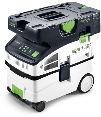 Festool Akku-Staubsauger CTMC MIDI I-Basic CLEANTEC Staubklasse M | Mobiler Akkusauger 2x18 V mit Bluetooth-Autostart, Fernbedienung, Hauptfilter und SELFCLEAN Filtersack