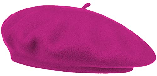 Van Der Rich ® - Baskenmütze (100% Wolle) Französisch Einfarbig - Damen