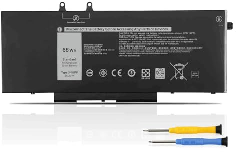K KYUER 68Wh 3HWPP Laptop Akku für Dell Latitude 5401 5410 5411 5501 5510 5511 Precision 3541 3550 3551 Inspiron 17 7706 15 7500 7506 2-in-1 Black Edition 10X1J N2NLL 1VY7F 3PCVM 401D9 JG75F 451-BCMN