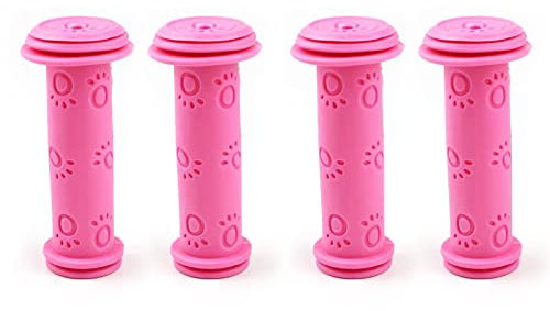 Winlauyet 2 paia di manopole per manubrio in gomma per bicicletta, antiscivolo, antiurto, per bambini, scooter, idea regalo (rosa)