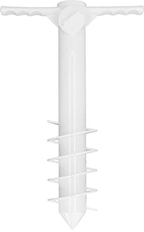 Ancla de Arena para Sombrilla de Playa, Soporte de Sombrilla Seguro Multifunción Base de Sombrilla Resistente Al Aire Libre con Tornillo de Anclaje de Tierra para Parque Acuático de Césped de Playa