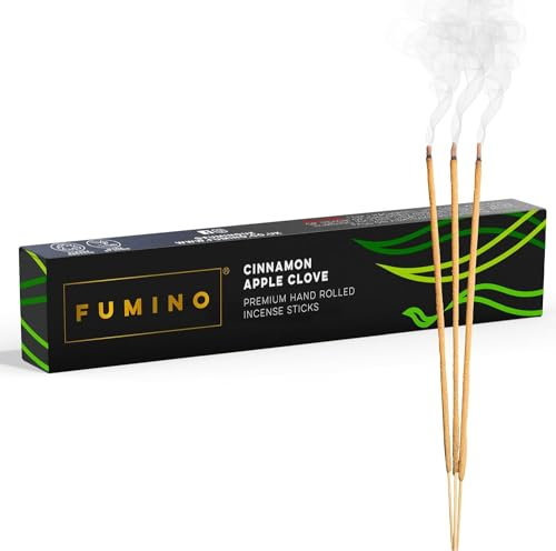 Fumino® Cinnamon Apple Clove Fresh Handmade Incense Sticks 14 per Box (15g) Masala Agarbatti Joss Scent Fragrance for Relaxation and Meditation, Home and House Decor