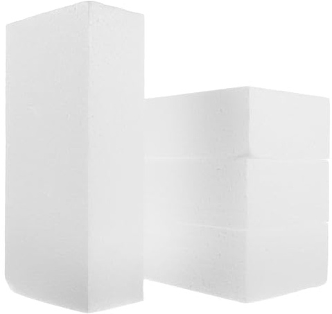 4pcs Rectangular Foam Block Flower Arranging Foam Blocks Foam Bricks Block Carving Foams Blocks Painting Foam Block Floral Arrangements Blocks DIY Craft Blocks Graffiti White