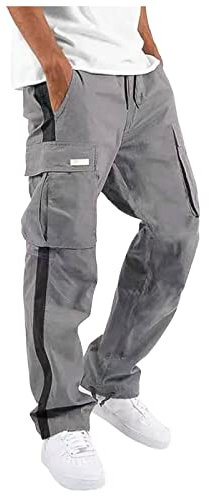 Generisch Arbeitshose Herren, Für Männer Outdoor Mit Multi Taschen Arbeitslatzhose Herren Arbeitshosen Kurzgröße Kargo Grün Zunfthose Schwarz Lang Stretch Schnittschutzhose (XXL, Grau)