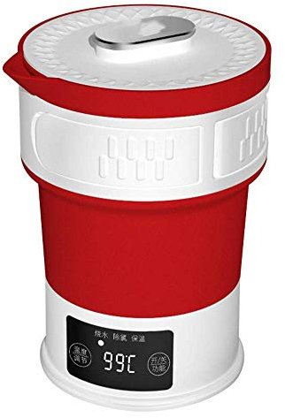 Bollitore elettrico KANBUN, bollitore pieghevole, bollitore elettrico a compressione, mini isolamento da viaggio, portatile @ regalo rosso
