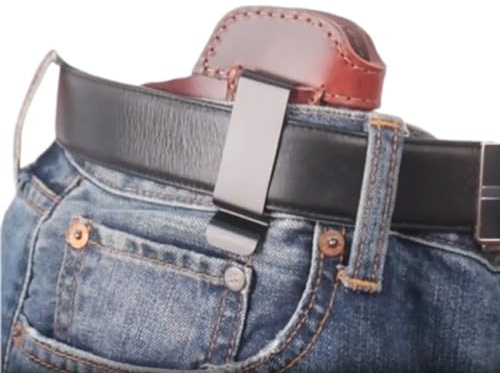Verstecktes Gürtelholster Für Die Rechte Hand, Taillen Jagd Pistolenholster Kompatibel Mit Glock17 19 26, Leder 9,6 * 13 * 6cm