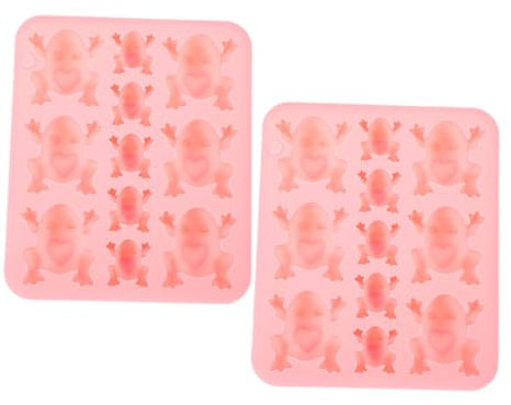 KONTONTY 2 Stück Schokoladenformen zum Selbermachen in Frosch Form aus Silikon mit Antihaftbeschichtung und Einfacher Entformung für Schokolade und Pralinenherstellung