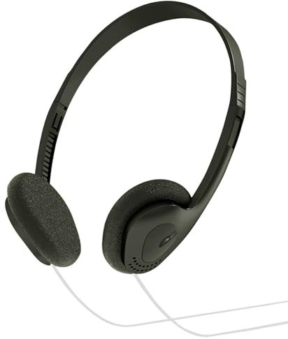 Retro Wired Over-Ear Headphones - Lightweight School Office Stereo - Vintage Feelings