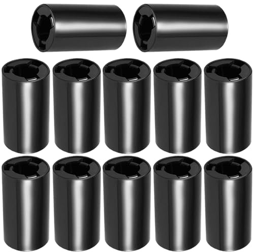 Xiatiaosann AA zu C Größe Batterie Adapter Case, Kunststoff AA zu C Batterie Konverter Storage Holder (Schwarz, 12 Pack)