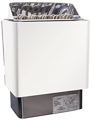 Saunadampf Kleine Sauna -Heizung 4. 5 kW Elektrische Mini -Sauna -Heizung mit trockenem Dampfspa mit internem Controller(Milky white)