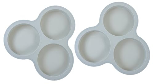 SHOWERORO 2pcs Silicone Muffin Pans Non-stick Madeleine Pan Air Fryer Egg Mold Baking Silicone Cake Mold Bakeware