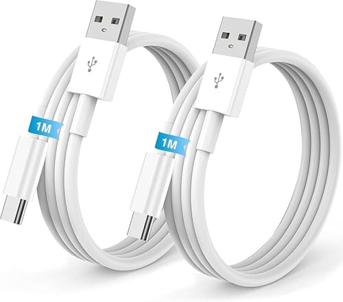 Cable USB C [2Pack,1M+1M] Carga Rápida Tipo C, Cable Usb A to Usb C Apple con iPhone 16 17 Pro Max/15 16 Plus/17 Air/17E/16E/iPad Pro/Air, for Samsung Galaxy S25/S24/S23/S22