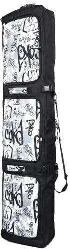 ZRHYRG Snowboard Bag 160 cm gepolsterter Skirucksack mit Rollen, Doppel-/Einzel-Skiboard-Rucksack mit separaten Fächern Ski Board Bag(White)