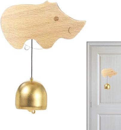 Door Entry Bell - Animal Design Decorative Bell, Shopkeeper Bell for Door Opening | Vintage Brass Door Chime, Handmade Entry Bell with Suction Cup, Antique Doorbell for Entry, Hanging Bell for Home