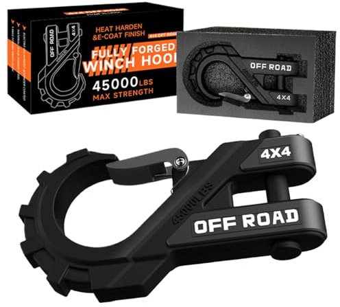 Windenhaken für Seilwinde | Haken für Anhänger Seilwindenhaken 3/8 Zoll – unebene Schicht Haken – Clevis Rugged Grab Hook Trailer Clevis für die meisten Fahrzeuge