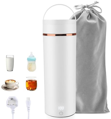 500ml Portable Electric Kettle 12H Heat Preservation Travel Electric Kettle, 6-Speed Temperature Adjustment With Auto Shut-Off and Boil Protection, Suitable for Travelling/Outdoor Mini Teapot and Coff