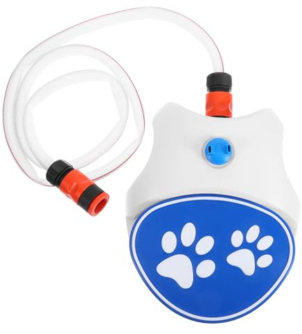 Toyvian Distributeur Eau à Pédale pour Chiens Abreuvoir Portable Extérieur Raccorde à Robinet de Jardin avec Tuyau