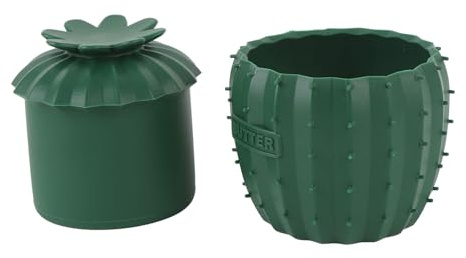Tomotato Butter Crock with Lid, Heat Resistant Silicone Butter Keeper with Water Line, Food Grade Container for Kitchen Fresh Storage and Easy Spreading (Dark Green)