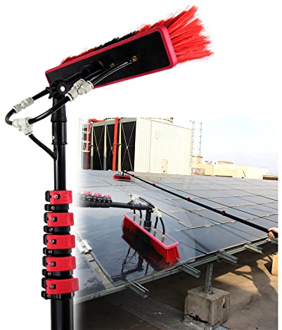 12Ft Water Fed Window Cleaning Brush KitSolar Panel Cleaner with 3.6M Pole Efficient Hose Attachment for Easy Cleaning of& Photovoltaic PanelsIdeal for Home & Professional Use