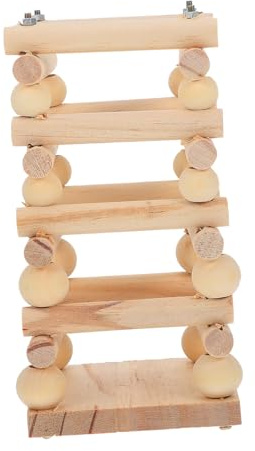 CIYODO Holz kaninchenfutterständer Mehrfunktional mit Grasbehälter Langlebiger Heuraufe für Kaninchen Meerschweinchen und Kleine Nager Natürliche Futterstelle zur Sauberen Fütterung im