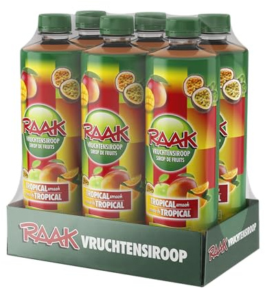 RAAK Sirop Tropical Premium – 5 Fruits Exotiques (Orange, Ananas, Passion, Pomme, Poire) | 6x750ml = 180 Verres | Sans Colorants | Qualité Européenne