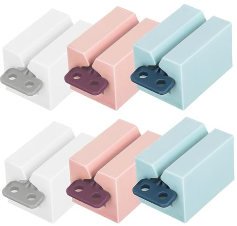 CONGARTENO 6 Pcs Tube Squeezer Rolling Toothpaste Dispensers for Bathroom PP Plastic Reusable Creams Squeezer with Rotate Handle Compact Design for Controlled Dosage and Multi-use Toothpaste
