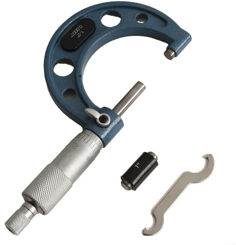 Micrometro per misure di dimensioni esterne Utensile robusto con meccanismo a cricchetto per precisione (B)