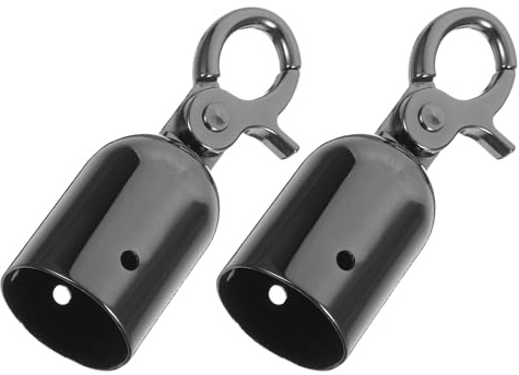 VALICLUD 2pièces Butée de Câble avec Crochet pour Corde de Garde-corps Noir Connecteur pour Fixation de Cordes de Terrasse