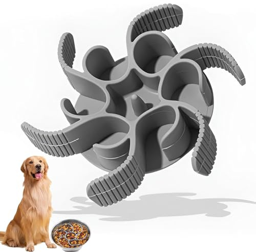 Anti Schling Einsatz für Napf,Hund Schlingnapf,Anti Schling Napf Hund Silikon,Antischlingnapf Hunde Langsam Fressnapf mit Saugnäpfe rutschfest,Übermäßiges Essen Schneidbar für Katzen Haustiere