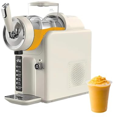 Macchina per Granite 1.8l Macchina per Slush Con Display LED, Mix 360°, Funzionamento Silenzioso E Pulizia Automatica – chilled Drink Maker per Uso Domestico(White)