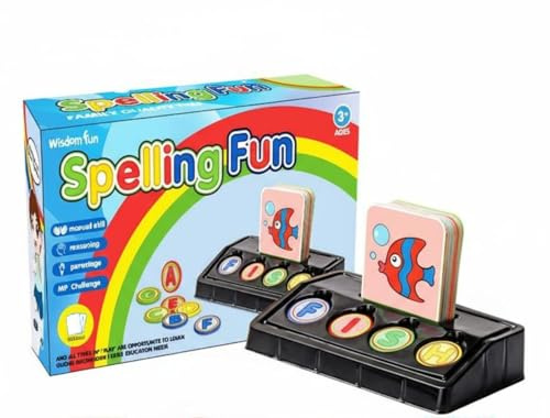 MotiveTech Jeu D'orthographe Anglais Développe Le Lexique Cartes Mémoire Mots Anglais Matériau Sûr Jeu de Lettres et D'images pour École Maternelle