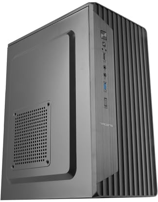Tacens Anima AC8500, Caja PC MicroATX y Mini-ITX, Fuente de Alimentación 500W Integrada, Panel Frontal Cleanline, Minitorre con Conectividad Frontal USB-C + USB 3.0 + USB 2.0 + HD Audio, Negro