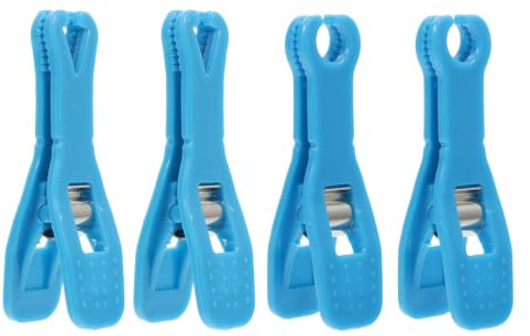 Housoutil Pinzas Desechables para Fijar Piercings en Oreja, Nariz y Labio, Color Azul, Material Abs, Paquete de 4 Piezas, Uso en Casa para Perforaciones Corporales