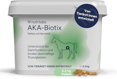 NutriLabs Aka-Biotix Mineralpellets für Pferde 2,2 kg - Mineralergänzungsfutter - Flohsamenschalen - Gesundheitsprodukte - Mineralien - Kotwasser