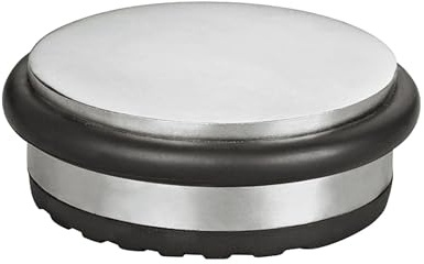 Gedotec Türstopper Edelstahl | 1 Stück | Türanschlag-Puffer rund - H10709 | großer Türstopper Boden | Ø 95 mm | Höhe 30 mm | Türpuffer für schwere Türen | Türfeststeller für Zimmertüren & Innentüren