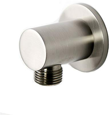 Shower Elbow Shower Wall Supply Elbow for Hand Held Shower Hose,Wall Union Water Outlet for Handheld Shower Head Attachment,Shower System Drop Ell Tub Hose Connector Adapter Replacement Brushed Nickel