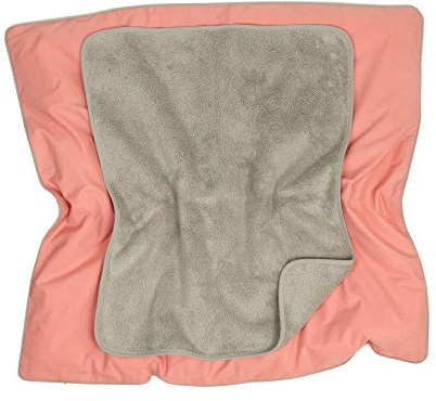 2in1 Bezug für Wickelauflage in Altrosa/Grau - 85x75cm