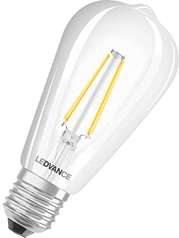 LEDVANCE Smarte LED-Lampe mit WiFi Technologie, Sockel E27, Dimmbar, Warmweiß (2700 K), ersetzt Glühlampen mit 60 W, SMART+ WiFi Filament Edison Dimmable, 1er-Pack
