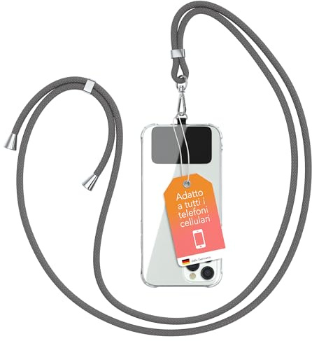 EAZY CASE - Handykette Universal [KOMPATIBEL MIT JEDEM Handy] - Handyband & Schnur zum Umhängen - Handyhülle mit Kette - Handy Umhängeband - Phone Strap Schnur - Lanyard Handy Kordel - Phone Chain