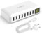 Caricatore USB 8 porte da 40W Caricabatterie Carica Rapido 5V/2.4A Alimentatore Presa USB Charger Stazione di Ricarica Multipla Per Cellulare iPhone/iPad Pro/Samsung Galaxy S10 S9 / Pixel 7a