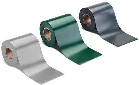 MEIN GARTEN VERSAND Sichtschutzstreifen für Doppelstabmatten-Zaun Silber als 35 m Rollenware - 7 qm pro Rolle - inklusive 25 Klemmschienen transparent