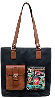 DOGO Vegane Damen Schultertaschen Umhängetaschen Multi Pocket Bag - Stay Weird