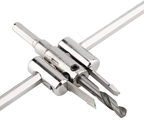 ViaGasaFamido Set di Punte da Trapano per a Tazza Circolare, 30-300 Mm Regolabile Argento Set di Punte da Trapano per a Tazza Strumento per la Lavorazione del Legno Fai-da-Te Frese Anulari per