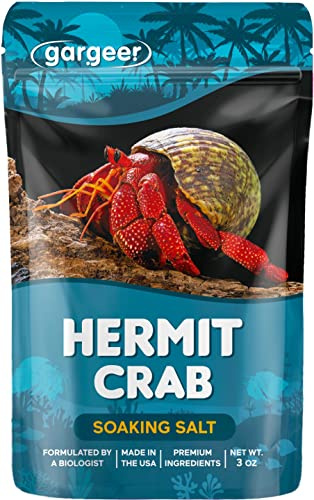 Gargeer 3oz Hermit Crab Soaking Salt, Calcium & Trace Minerals, Made in USA