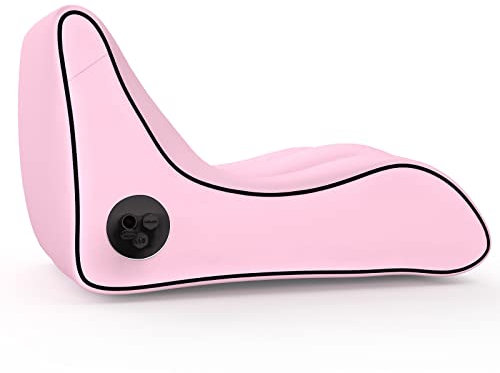 Aufblasbares Sofa Outdoor, Luftsofa mit Rückenlehne, Wasserdicht, Leicht, Tragbar, aufblasbare Couch Sofa geeignet für Strand, Pool, Camping,Rosa,75 * 75 * 35cm