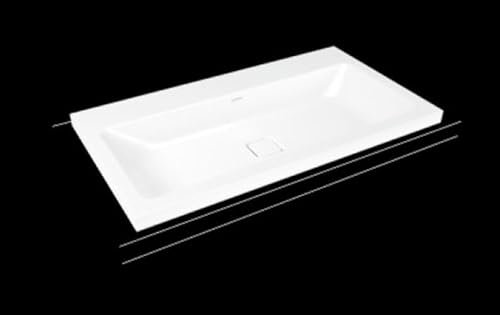 Kaldewei Cono Aufsatzwaschtisch 3084 900x500x40 mm, 902006003001, Ausführung: Ohne Hahnlochbohrung